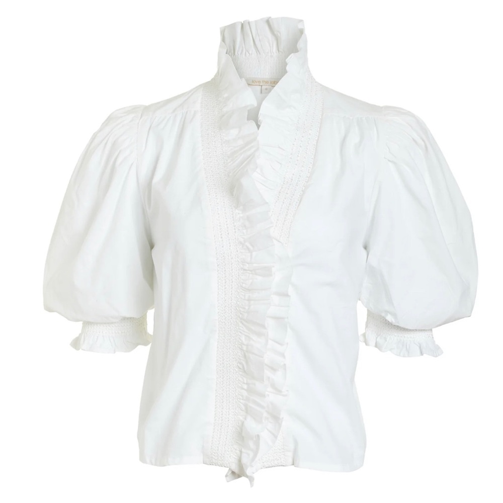 Love the Label. Zuri Top. Size Medium. White. New without tags.